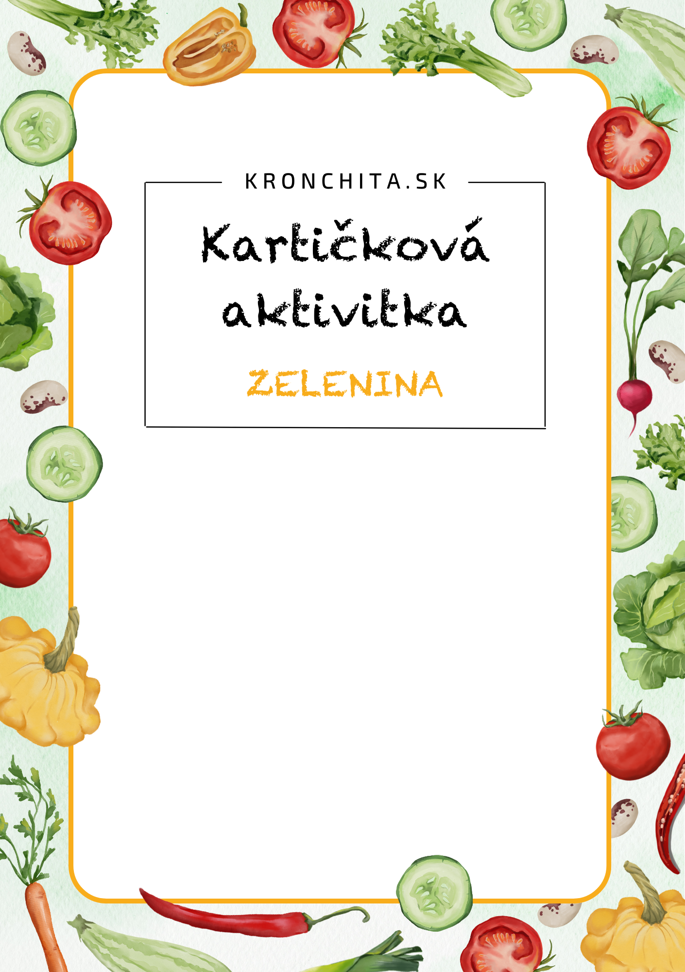 Kartičková aktivitka ZELENINA A5